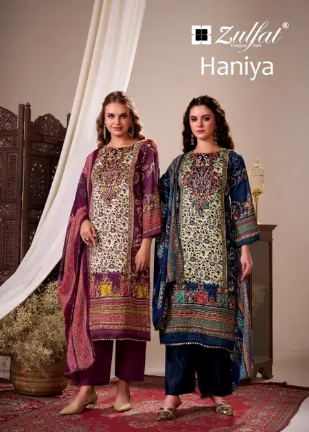 Haniya By Zulfat Jam Cotton Printed Surat Dress Material Wholesale Market